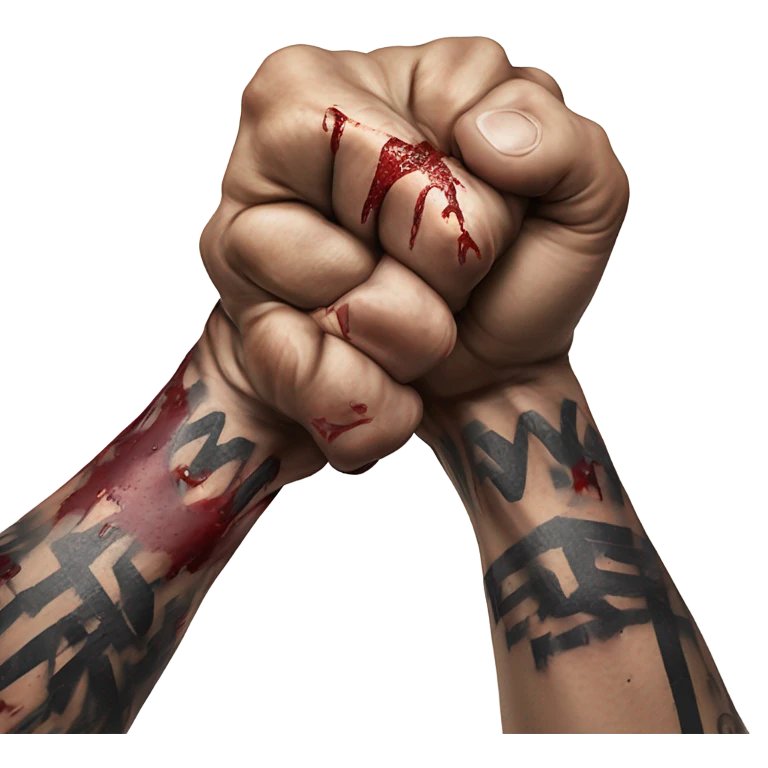 Fist fight horror emoji