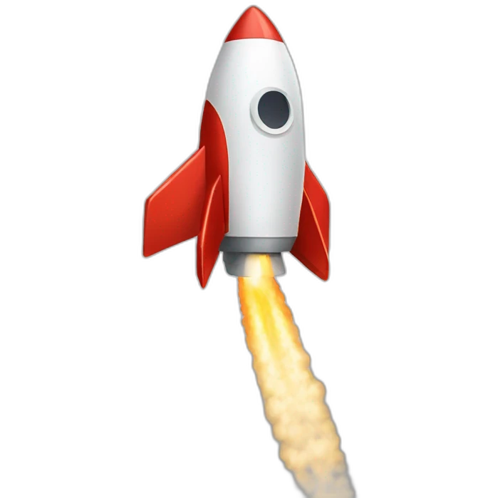 rocket with social media icon emoji