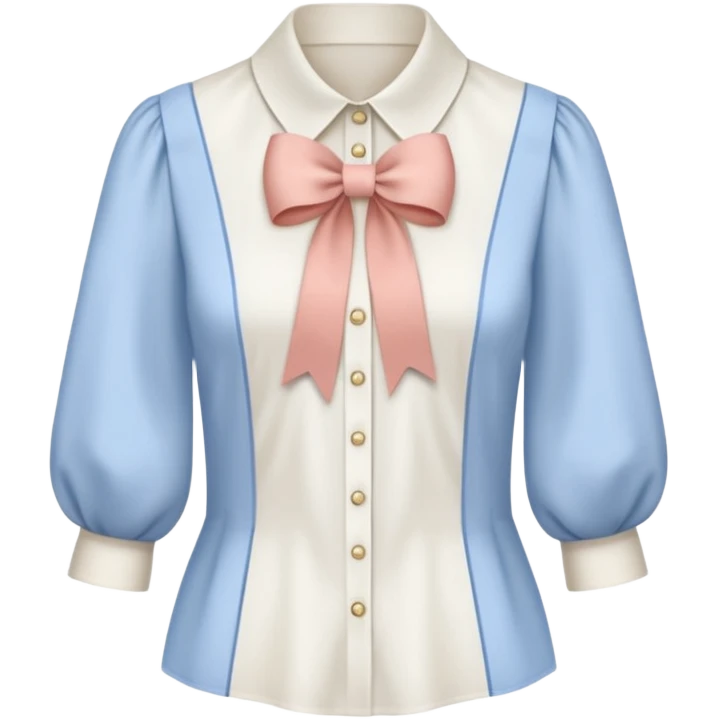 white blouse with ribbon emoji
