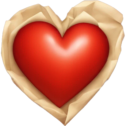 Un corazon rojo completo q tenga en el centro del coeazon la letra M emoji