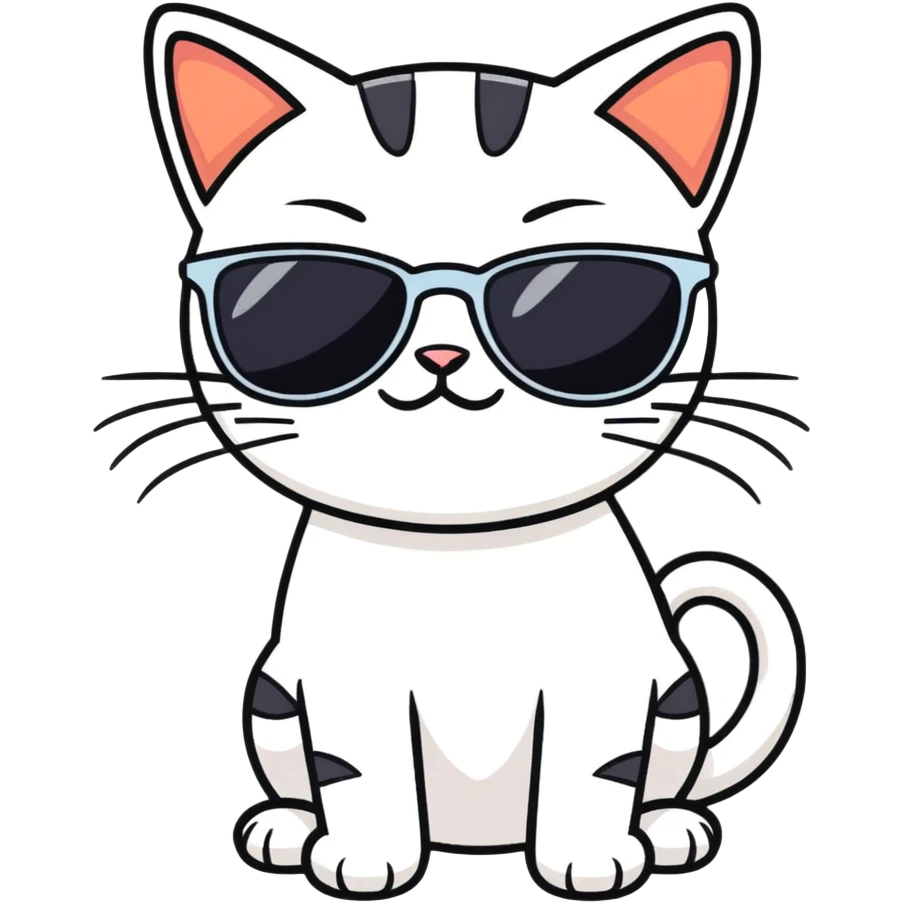 Cat with sunglasses emoji