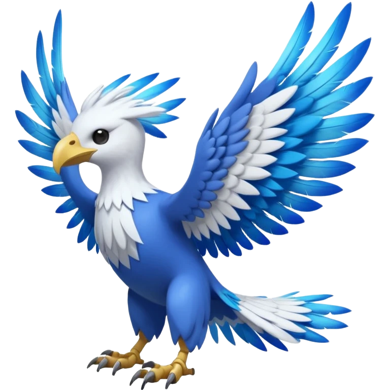 Broad-Winged Lofty Feathery High-Altitude Pokémon-Fakémon-Digimon-Creature, (full body) emoji