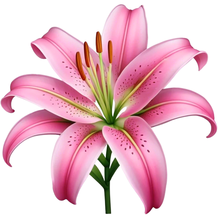 Pink lily flower emoji