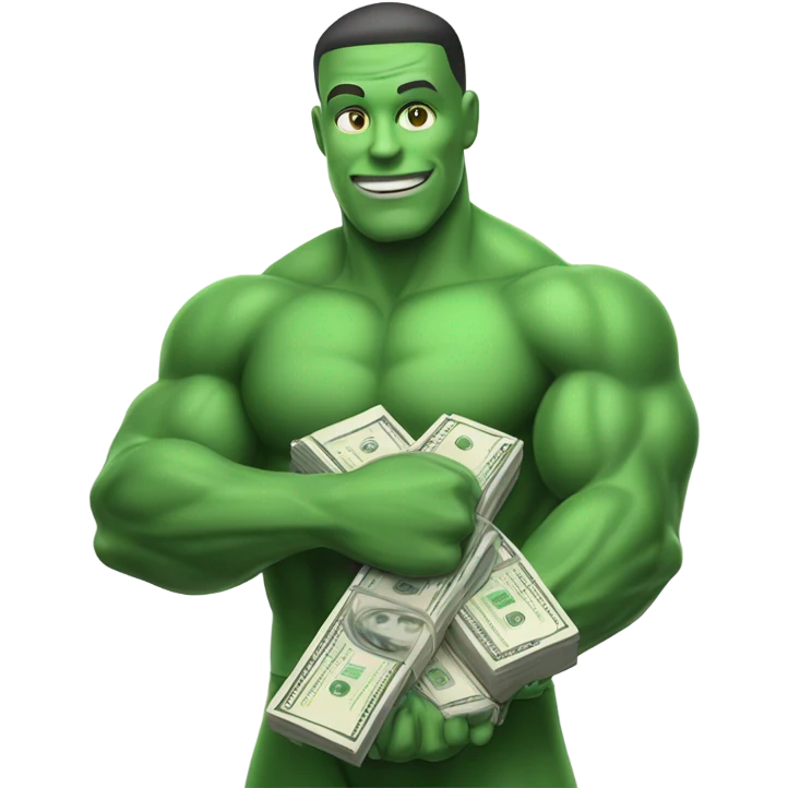 Hulk offering money emoji