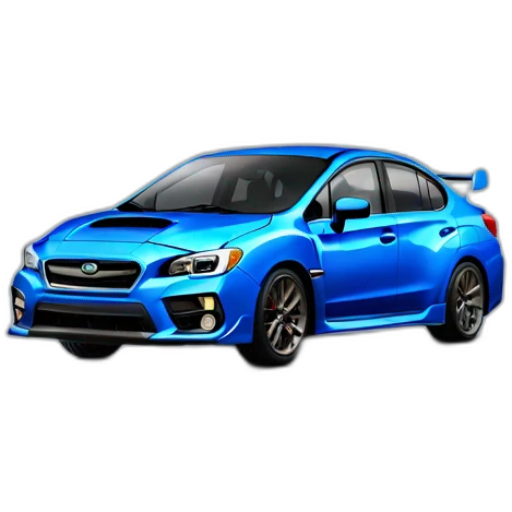 Blue Subaru wrx hyperrealistic emoji