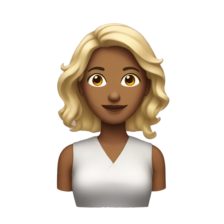 Mujer con pelo ondulado y corto  emoji