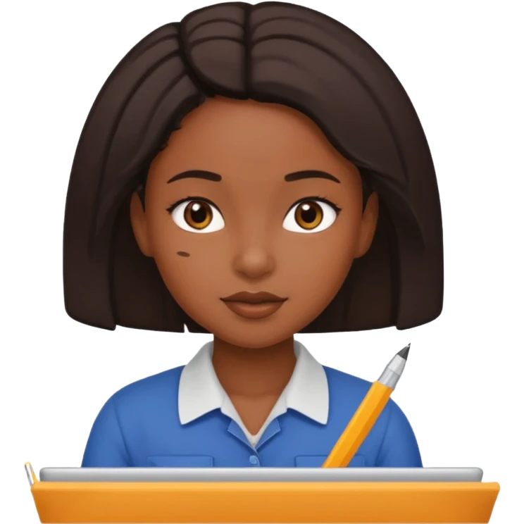 black girl working emoji