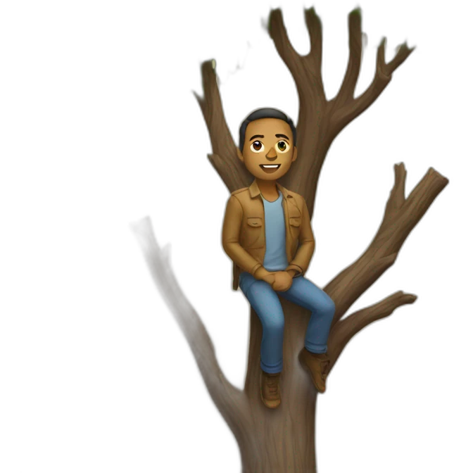 man on a tree emoji