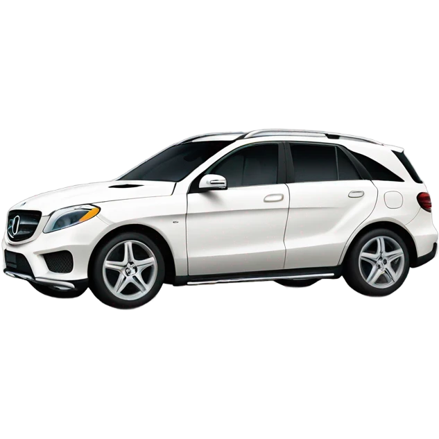 "Create a white Mercedes-Benz car emoji with a sleek and modern design." emoji