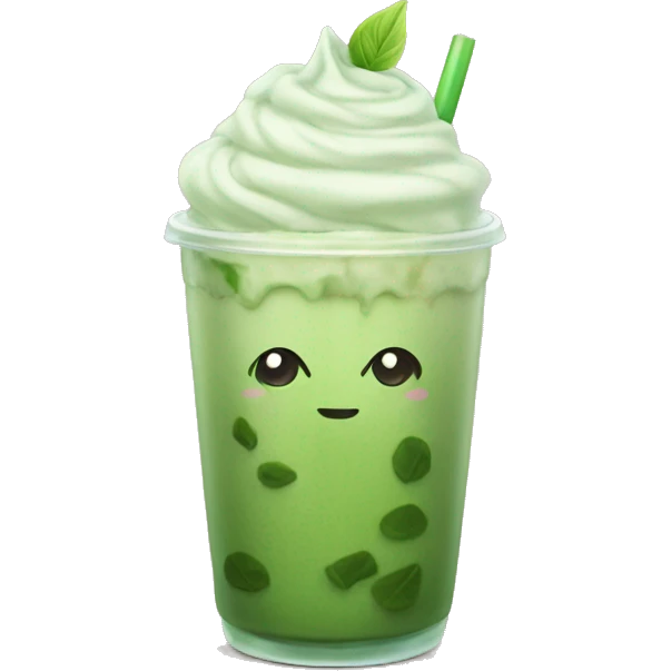 iced matcha latte  emoji