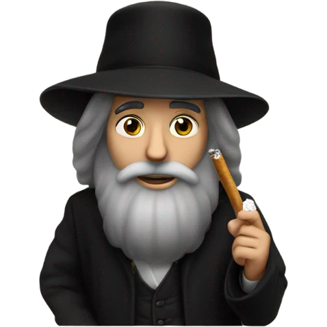 a hassidic jew smoking emoji