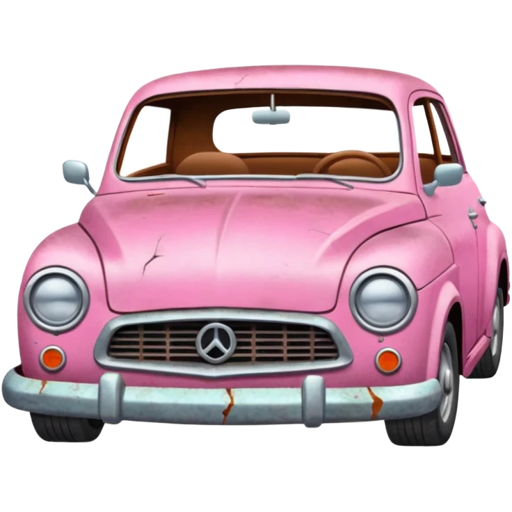 Carro Rosa Quebrado emoji
