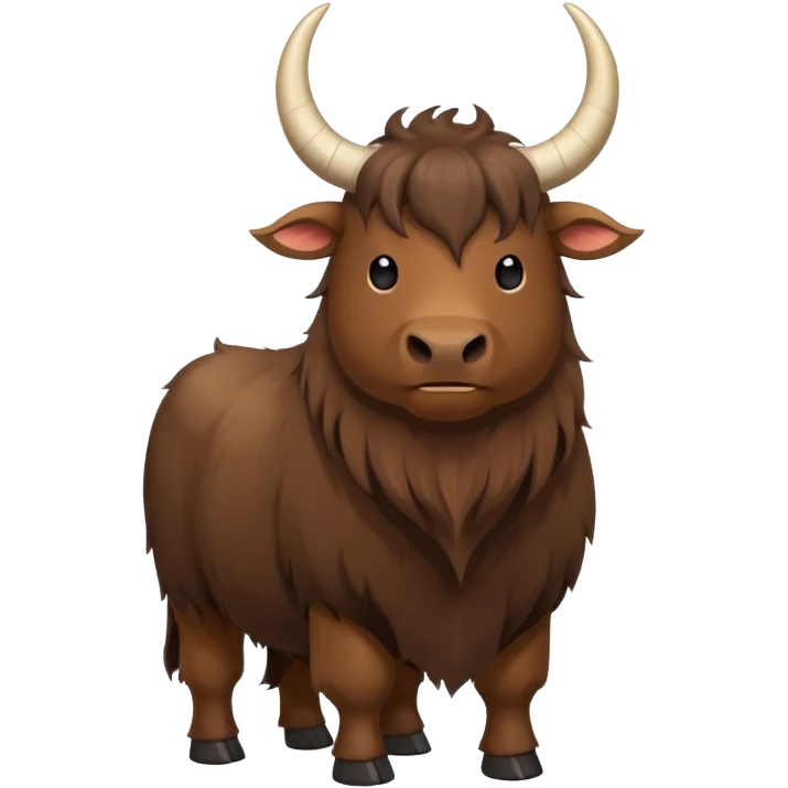Flat design style yak emoji