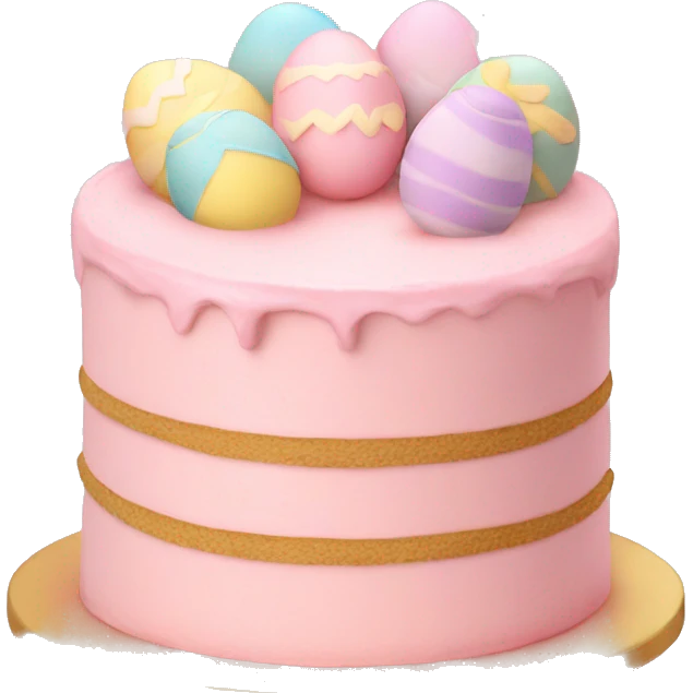 Easter pastel light pink cake emoji