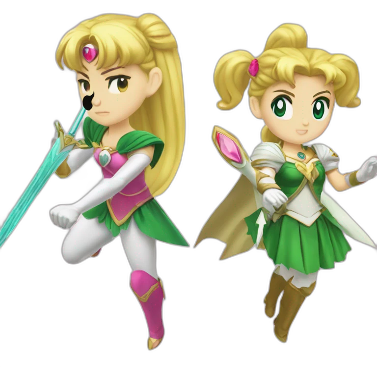 Sailormoon vs Princess Zelda emoji