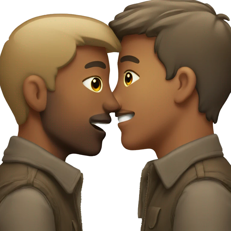 guys kissing gay  emoji