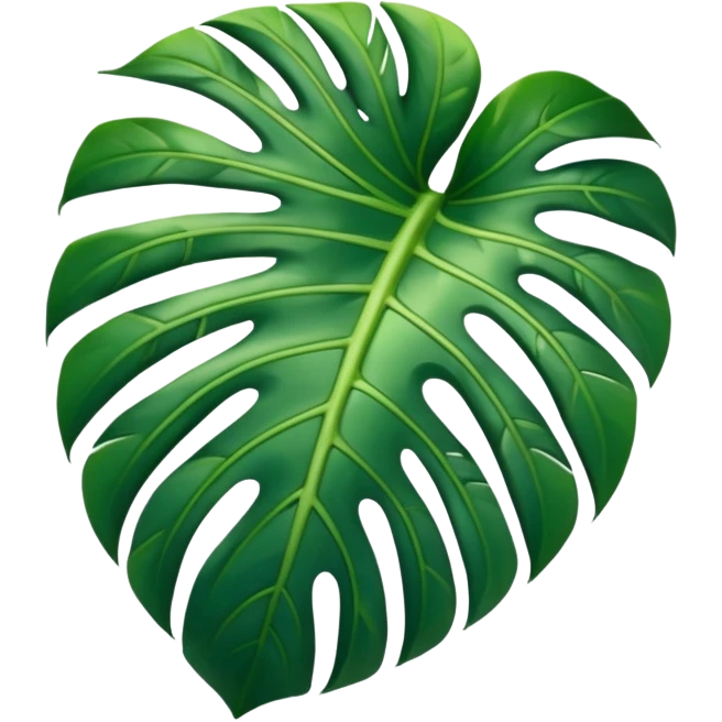 A monstera deliciosa leave emoji