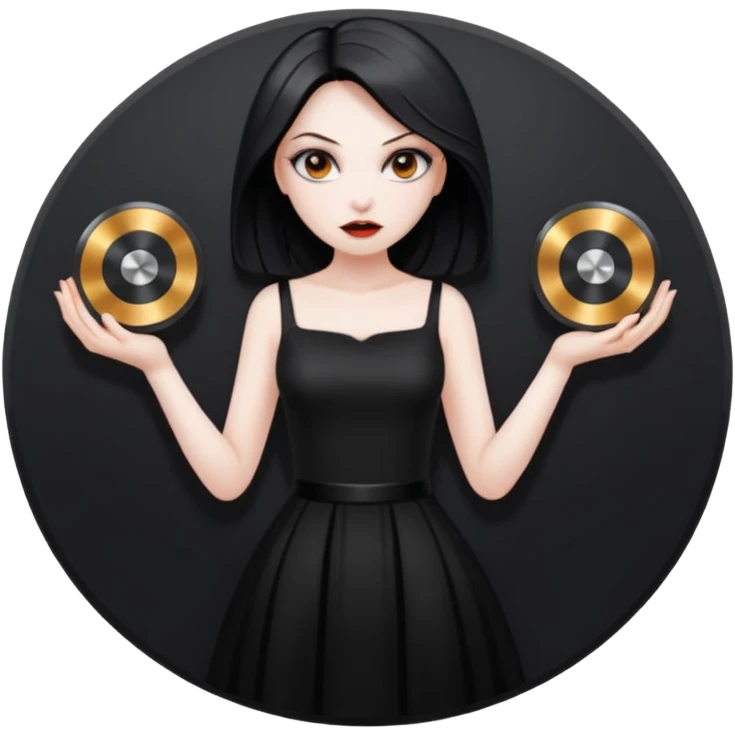 A hellish woman mentioning disks  emoji