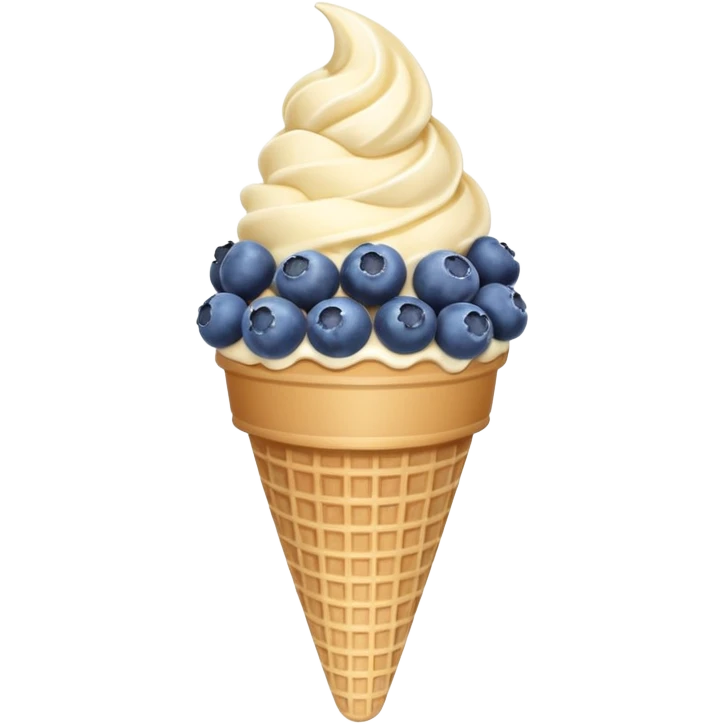 icecream-cone-blueberries emoji