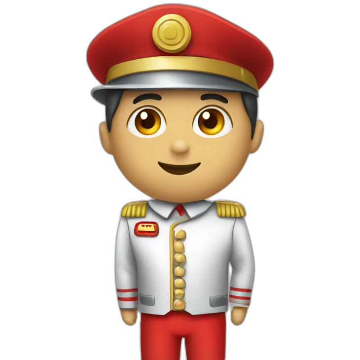 robot bellboy red uniform emoji