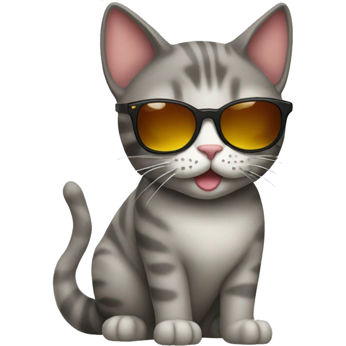 Cat with sunglasses emoji