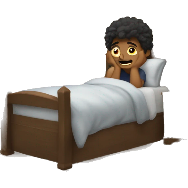 en mi casa durmiendo  emoji