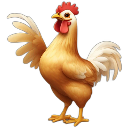 Poulet qui danse en mouvement  emoji