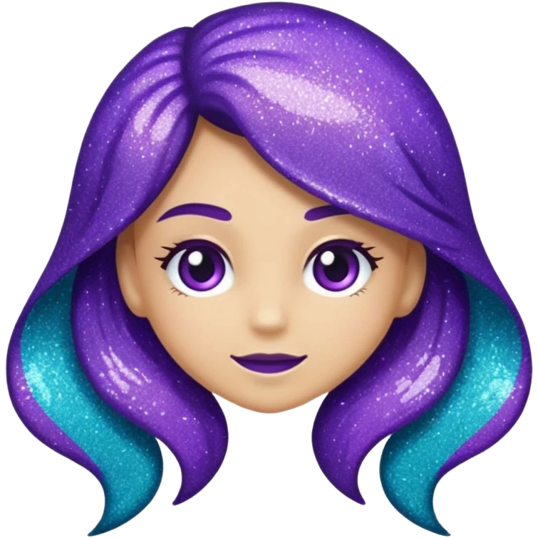 Glitter Roxo e Ciano Seta para direita emoji