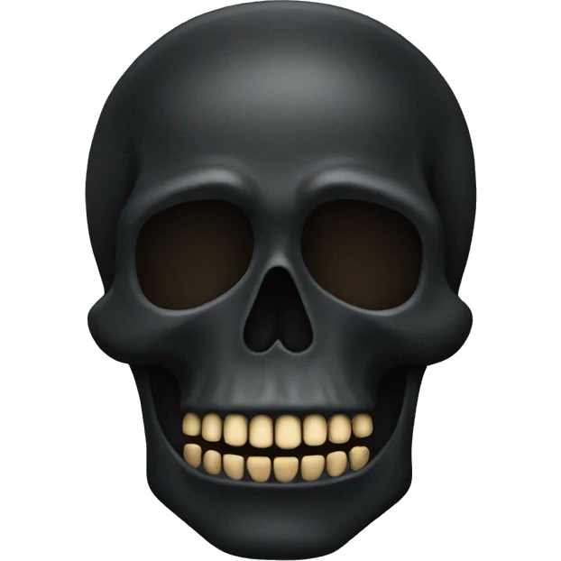 Black scull emoji