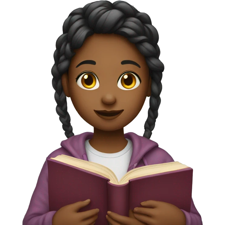 Girl with book emoji