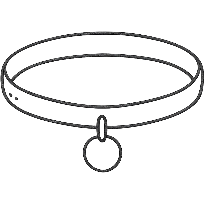 black choker hand drawn outline icon emoji