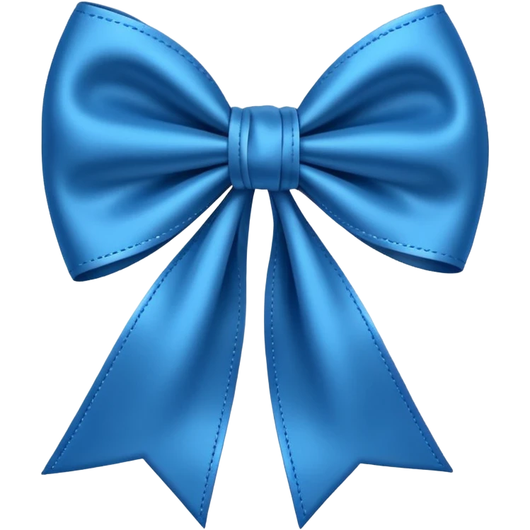 blue bow emoji