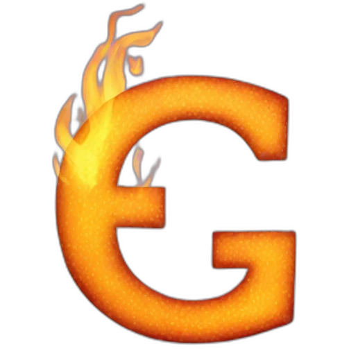 G letter on fire emoji