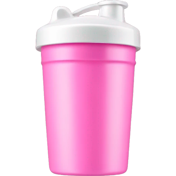 Pink protein shaker cup emoji
