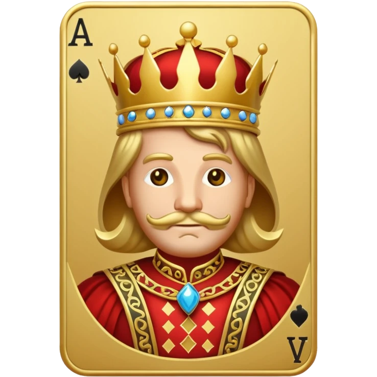 Solitaire card king emoji