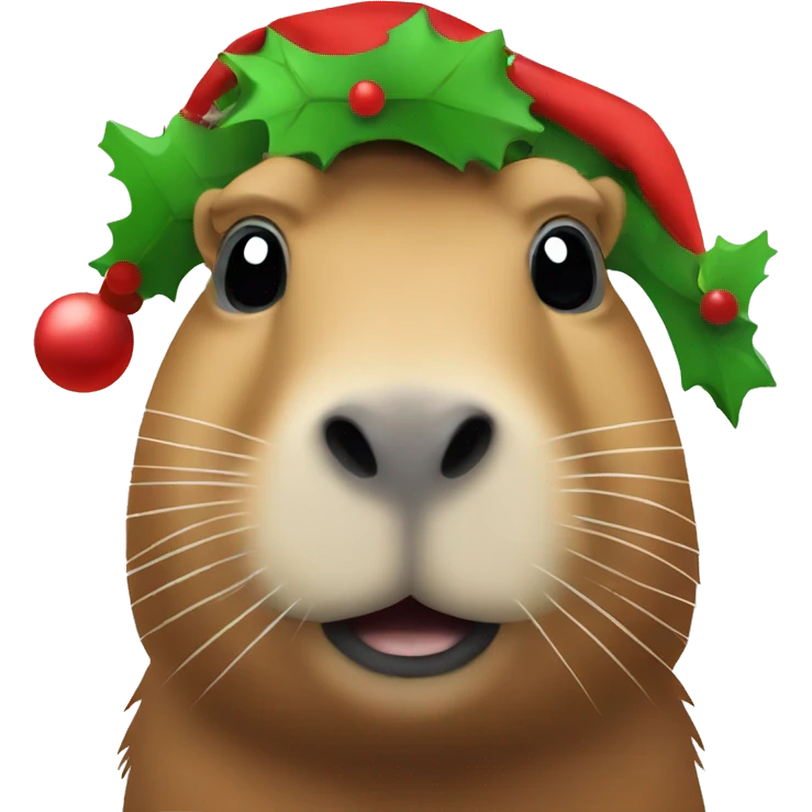 Christmas capybara  emoji