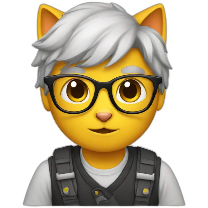 cat nerd emoji