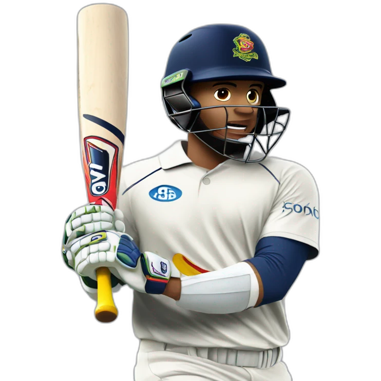 Kusal mendis with bat emoji