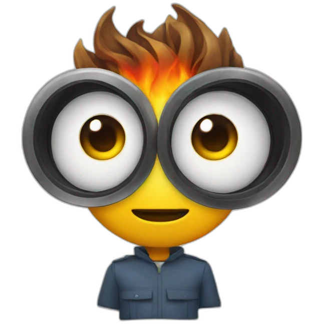 flamme dans lesyeux emoji