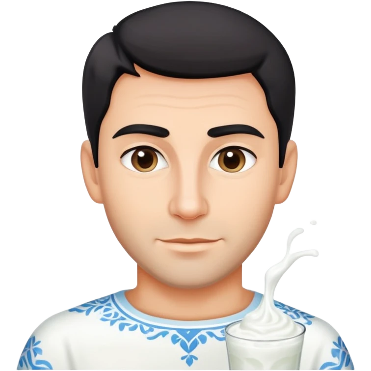 Caucasian man with Ayran  emoji