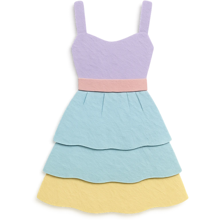 pastel-colored sundress emoji