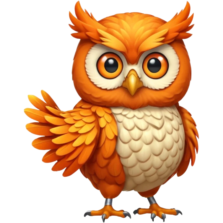 make an orange owl with the thumbs up emoji