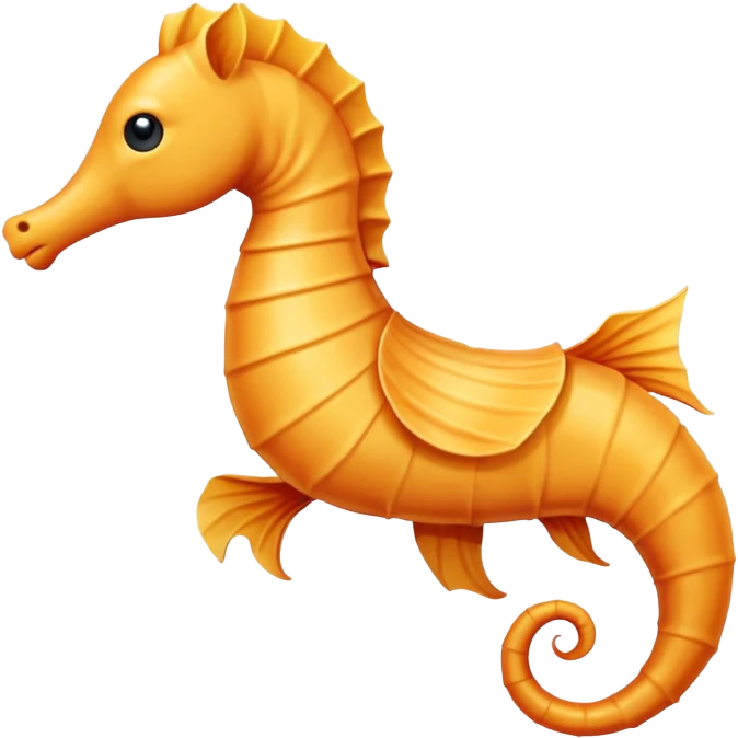 make a minimalist image of a sea horse and make it look like a J make the belly smaller and the tail longer emoji