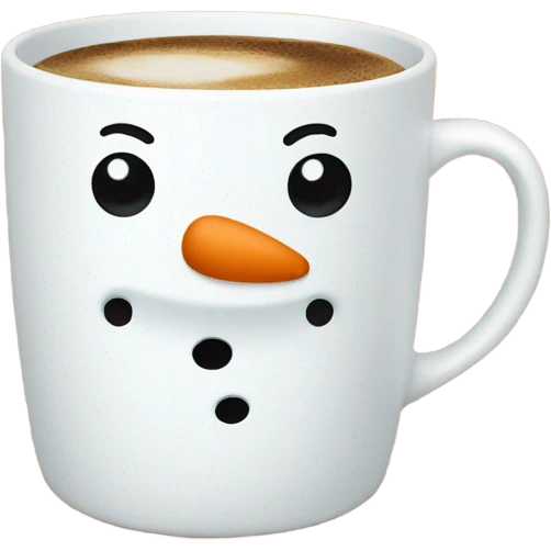 Snowman coffee cup  emoji