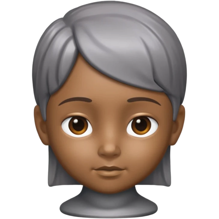 gray metal child bust emoji