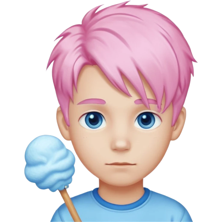 cotton candy haired boy emoji