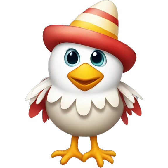 Hatching chick clown emoji