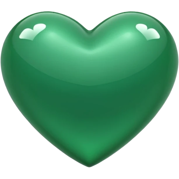 Emerald green heart emoji emoji