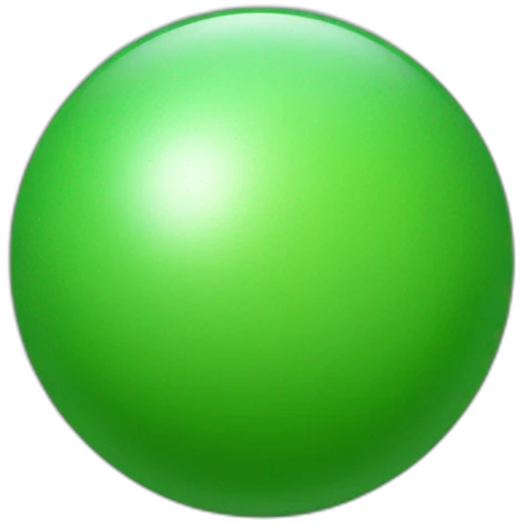 modern green sphere emoji