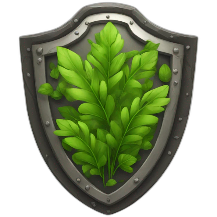 shield with greenery emoji